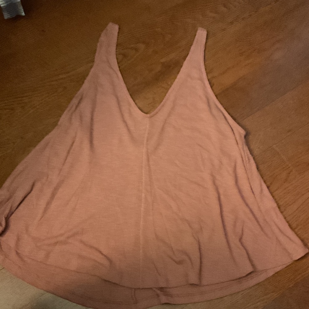 Free People V-Neck Tank Top - Dusty Pink